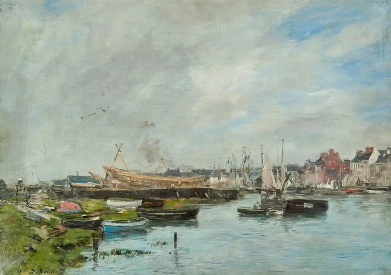 Trouville hamn, Båtsvarv - Eugène Boudin