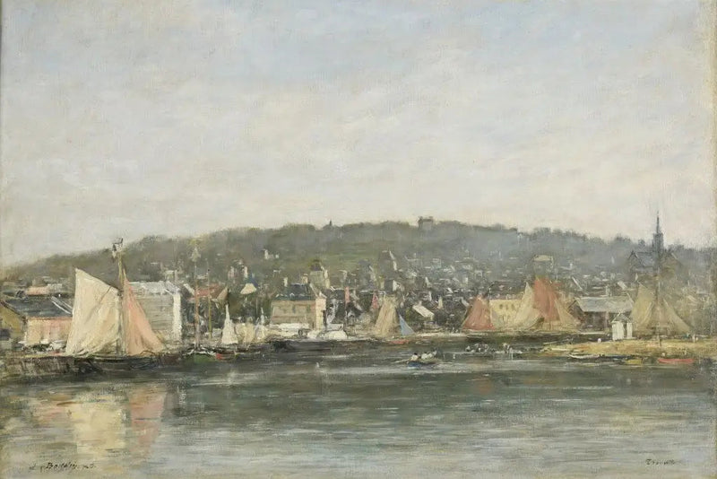 Trouvilles hamn på morgonen - Eugène Boudin