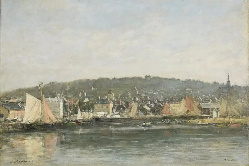 Trouvilles hamn på morgonen - Eugène Boudin