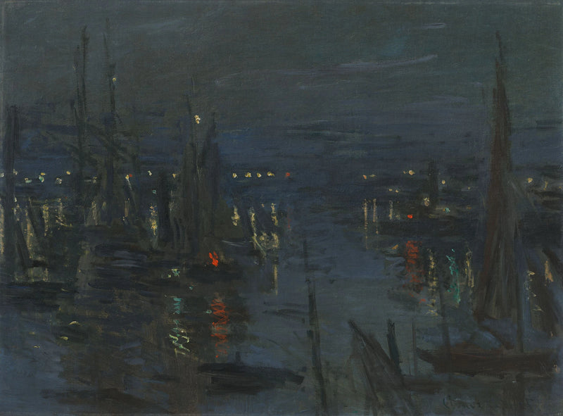 Hamnen i Le Havre, natteffekt W264 - Claude Monet