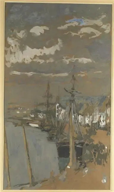Porten i grått väder - Édouard Vuillard