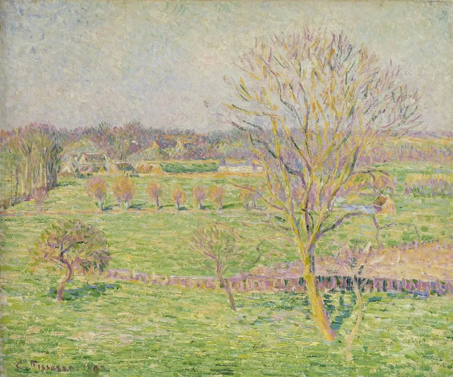 Ängen och den stora valnötsträdet, vår, Eragny - Camille Pissarro