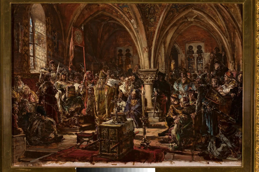 Den första parlamentet i Łęczyca, från serien « Civilisationens historia i Polen » - Jan Matejko