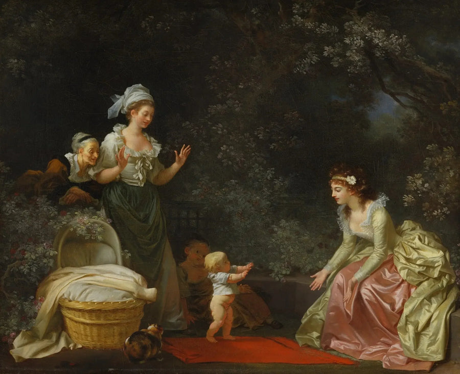 Det första steget i barndomen - Jean-Honoré Fragonard