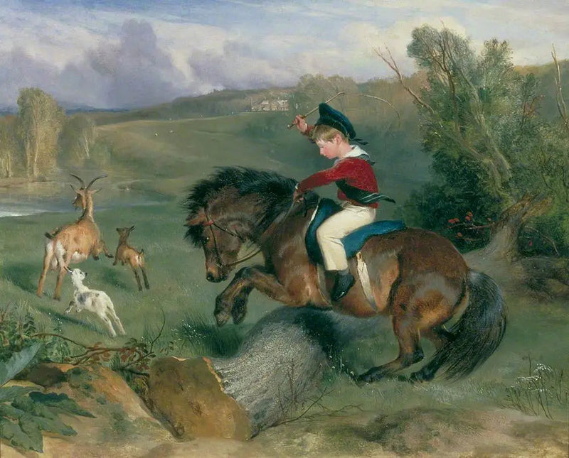 Det första hoppet, Lord Alexander Russell på sin ponny « Emerald » - Edwin Henry Landseer