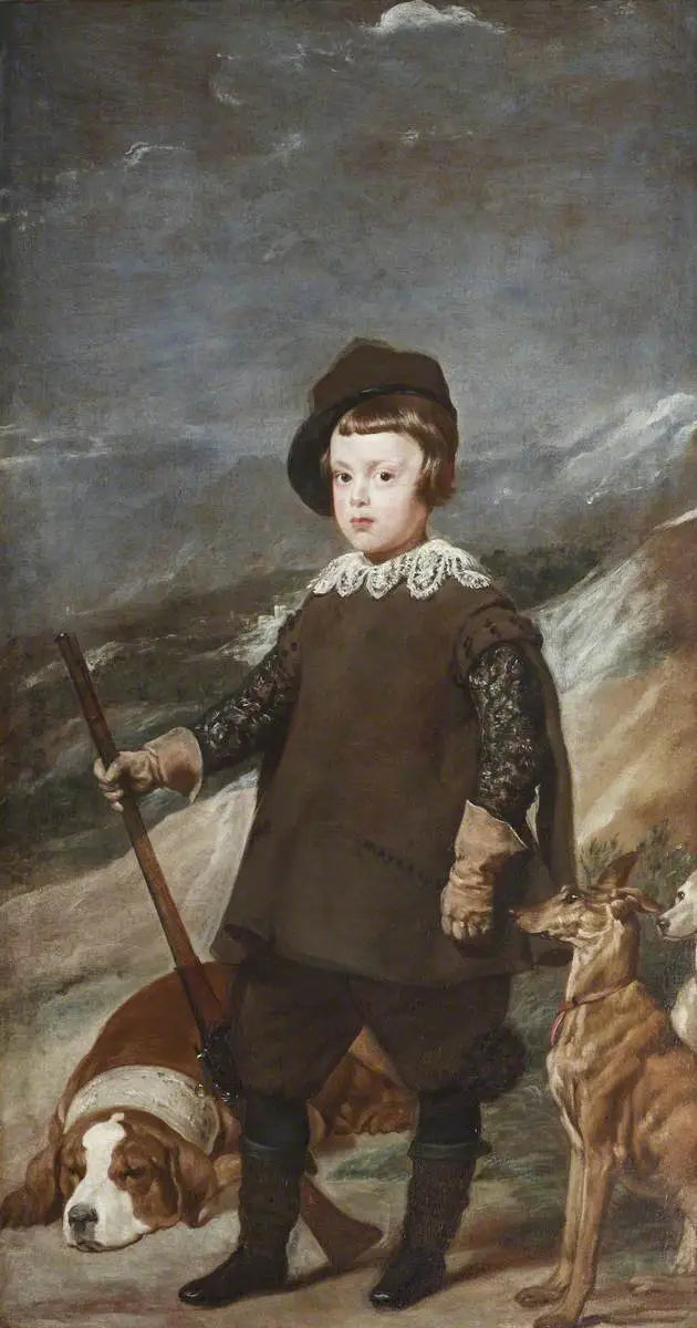 Prins Baltasar Carlos (1629-1646), 6 år gammal, som jägare - Diego Velázquez