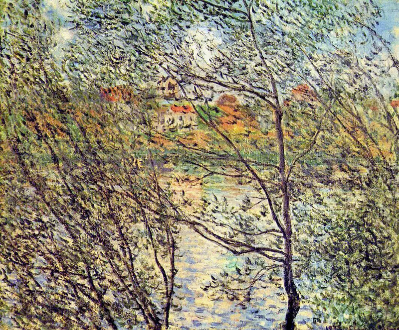 Våren genom grenarna - Claude Monet