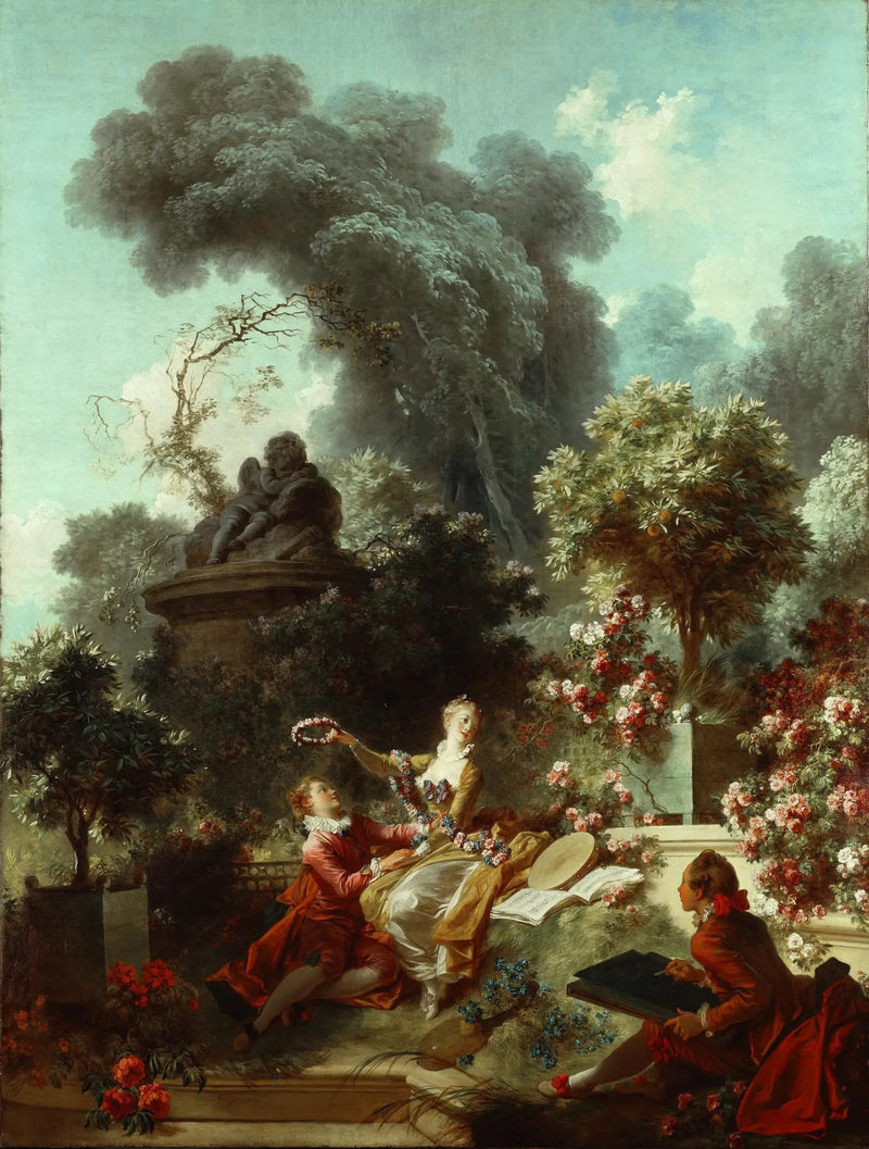 Kärlekens framsteg: Den krönte älskaren - Jean-Honoré Fragonard