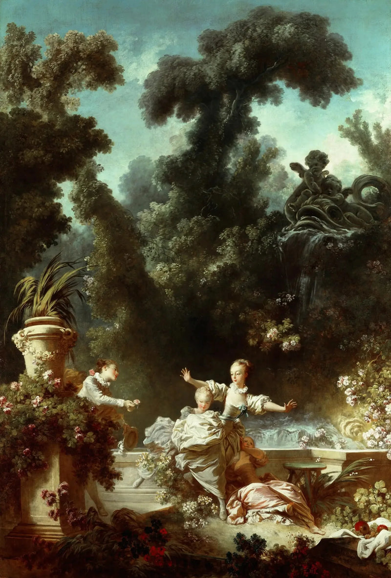 Kärlekens framsteg: jakten - Jean-Honoré Fragonard