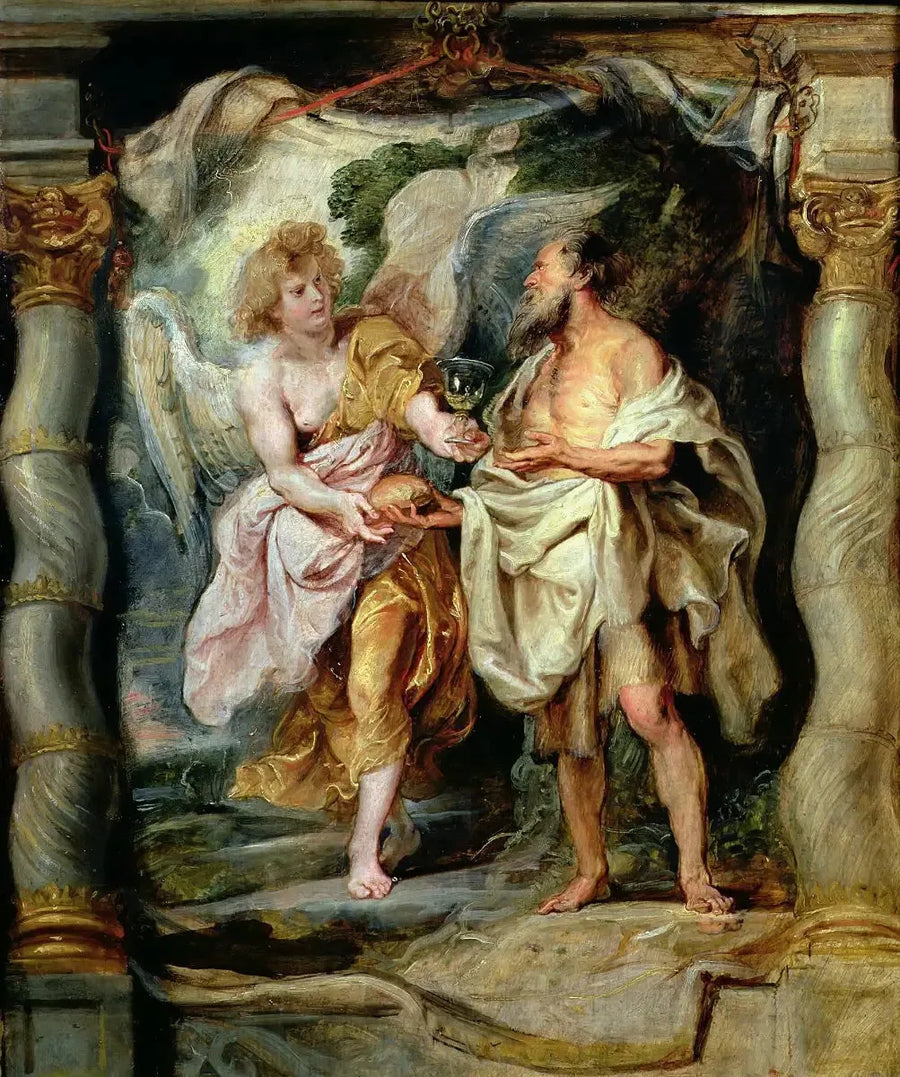 Profeten Elias matad av en ängel - Peter Paul Rubens