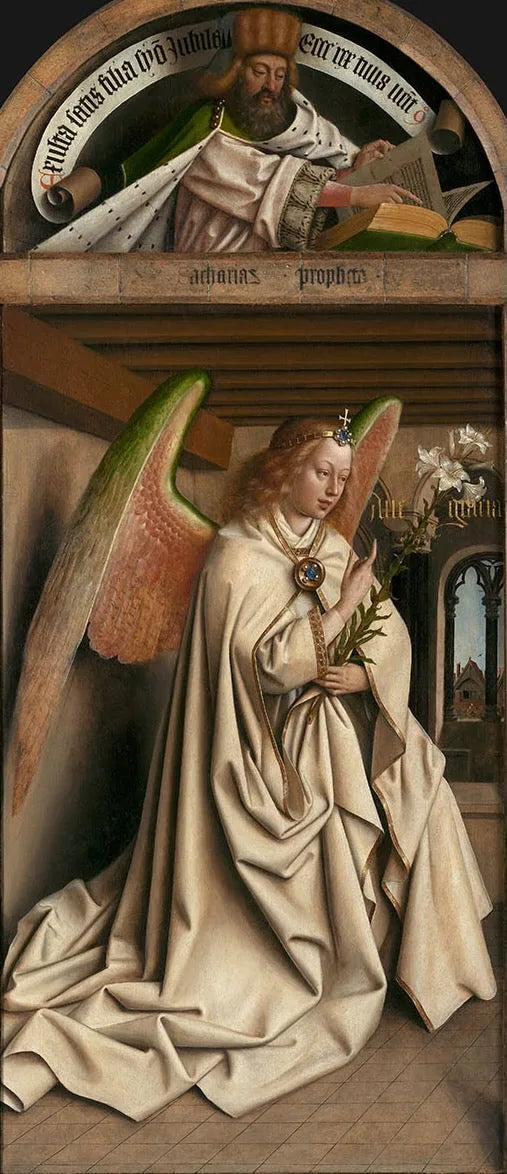 Profeten Zacharias ; Annunciationens ängel - Hubert van Eyck