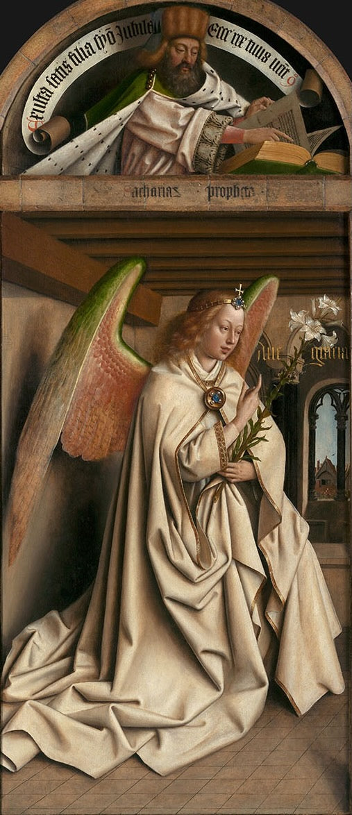 Profeten Zacharias ; Annunciationens ängel - Hubert van Eyck