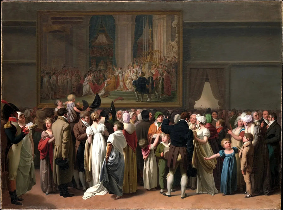 Den publik som tittar på "Kröningen" av David på Louvren - Louis-Léopold Boilly