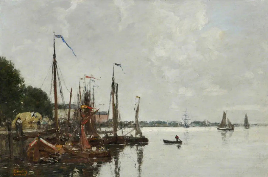 Anvers kaj, Belgien - Eugène Boudin