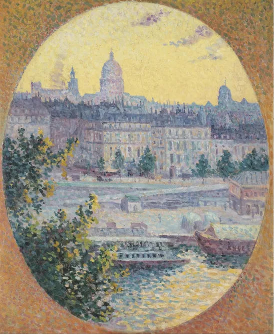 Quai de Montebello och Sainte-Geneviève-höjden - Maximilien Luce