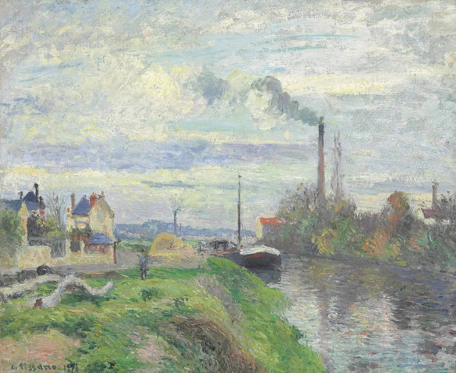 Pothuisbryggan i Pontoise - Camille Pissarro