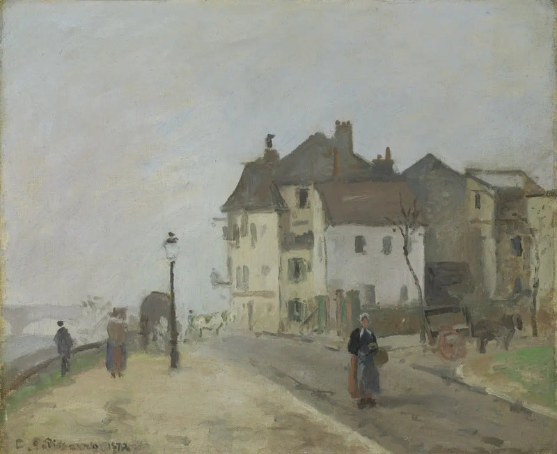 Pothuisbryggan i Pontoise - Camille Pissarro