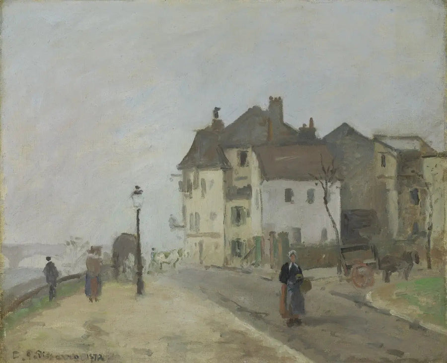 Pothuisbryggan i Pontoise - Camille Pissarro