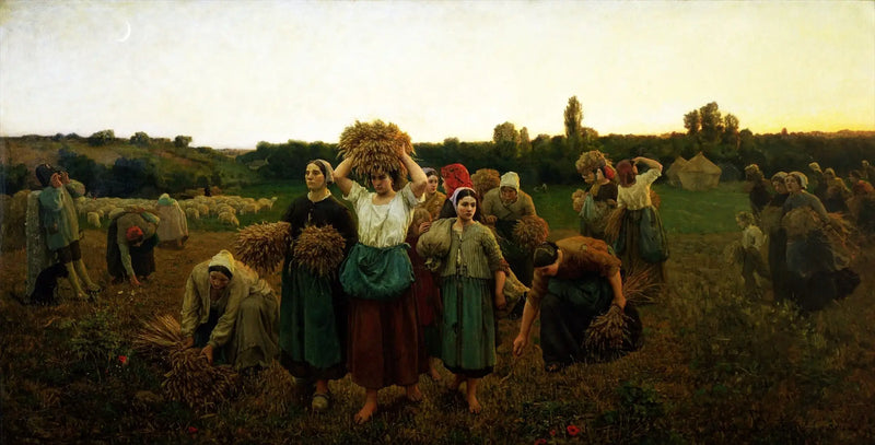 Påminnelsen av skördarflickorna - Jules Breton