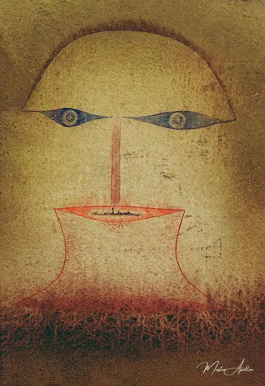 Le regard bleu, 1927 - Paul Klee - Reproductions de tableaux et peintures haut de gamme