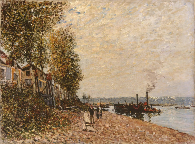 Bogserbåten på Loing, Saint-Mammès - Alfred Sisley