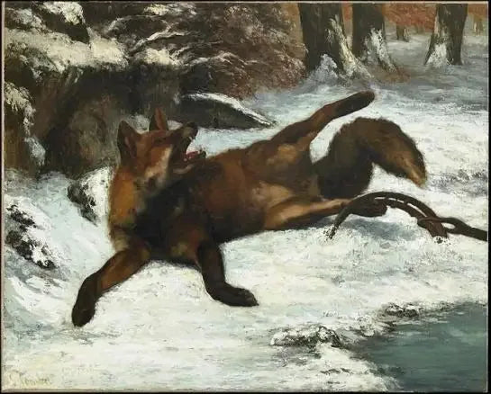Fångad räv - Gustave Courbet