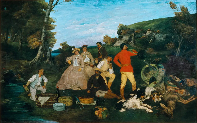 Jaktmåltiden - Gustave Courbet
