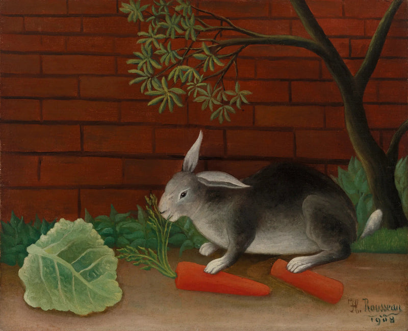 Kaninen äter - Henri Rousseau