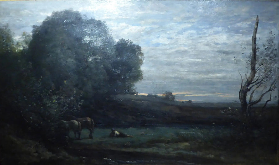 Hästens vila - Jean-Baptiste Camille Corot