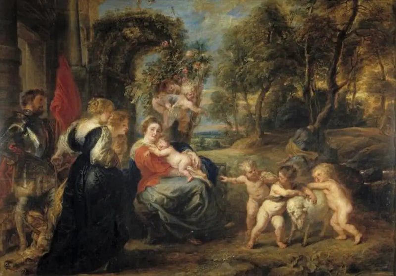 Vila under flykten till Egypten med de heliga - Peter Paul Rubens