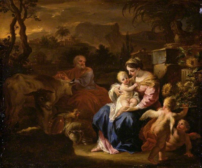 Vilan under flykten till Egypten - Francesco Solimena