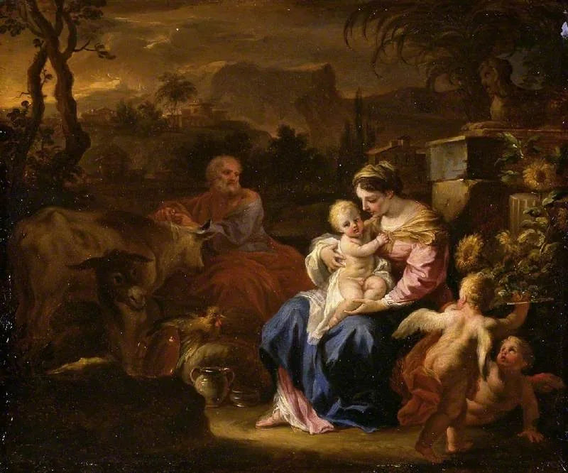 Vilan under flykten till Egypten - Francesco Solimena