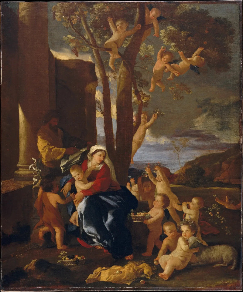 Vilopaus under flykten till Egypten - Nicolas Poussin