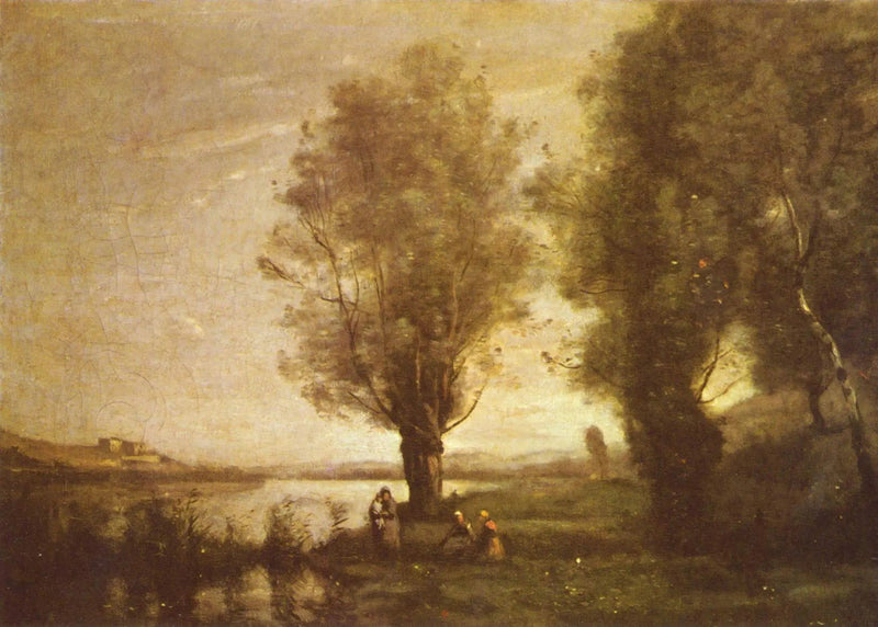 Vila under pilträden - Jean-Baptiste Camille Corot