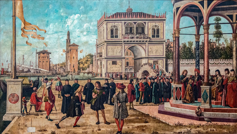 Ambassadörernas återkomst till det engelska hovet - Vittore Carpaccio