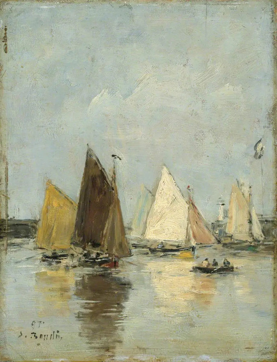 Båtarna återvänder - Eugène Boudin