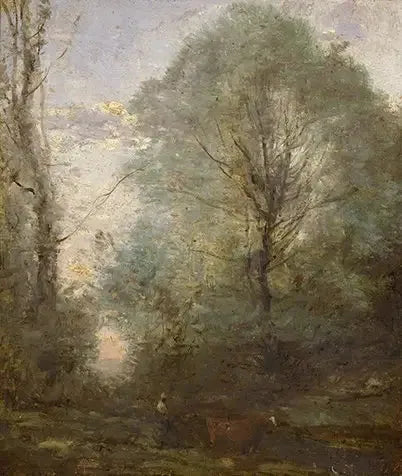 Den lilla bovjeren återvänder - Jean-Baptiste Camille Corot