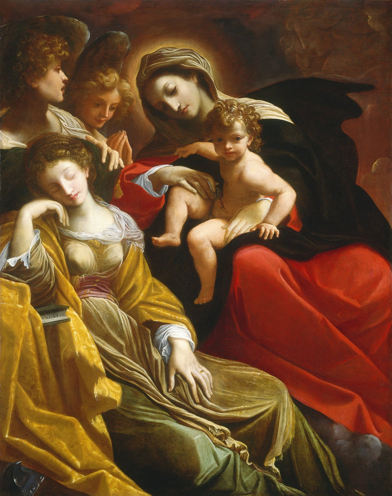 Sankt Katarinas dröm - Ludovico Carracci
