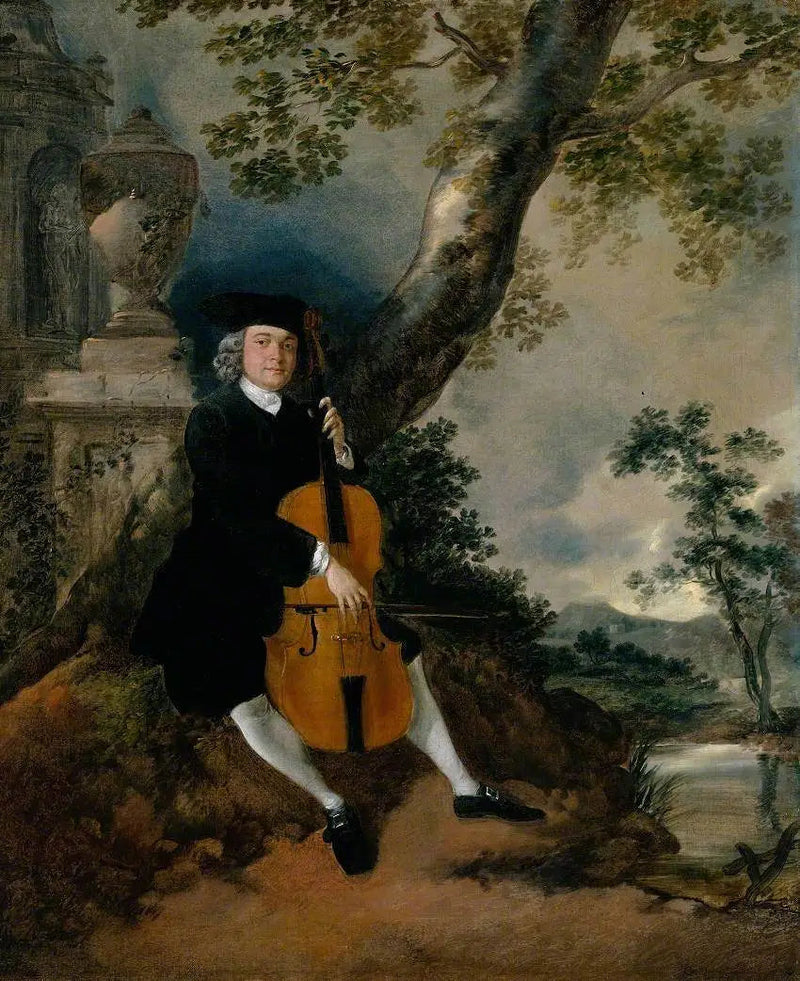 Reverend John Chafy som spelar cello i ett landskap - Thomas Gainsborough