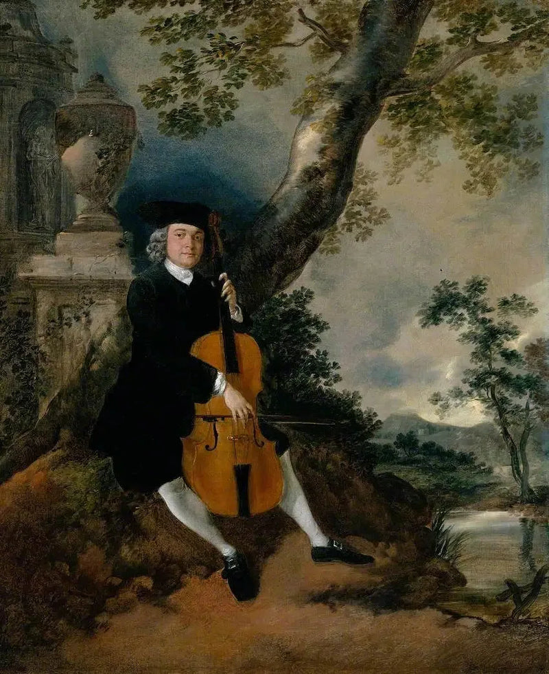 Reverend John Chafy som spelar cello i ett landskap - Thomas Gainsborough