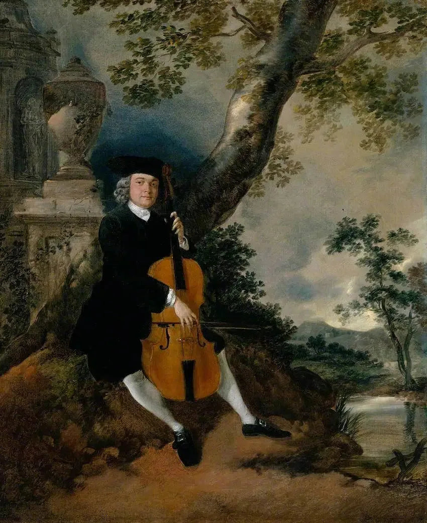 Reverend John Chafy som spelar cello i ett landskap - Thomas Gainsborough
