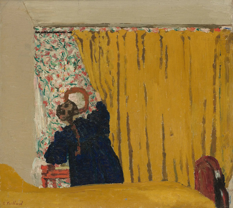 Den gula gardinen - Édouard Vuillard