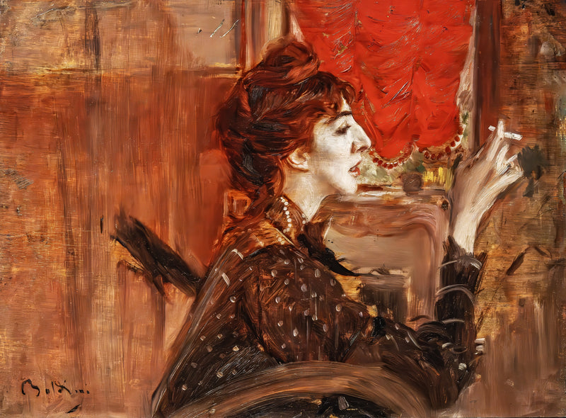 Den röda gardinen - Giovanni Boldini