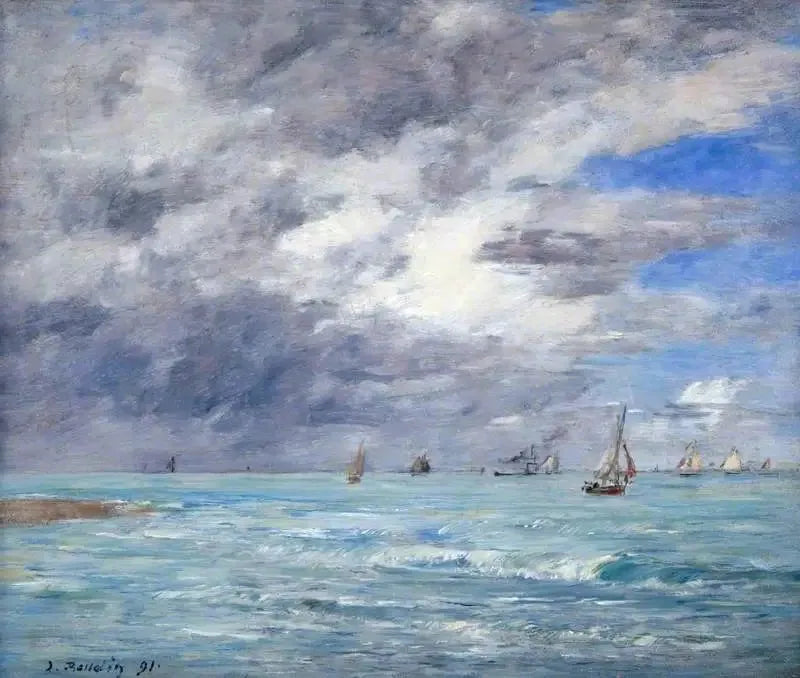 Stranden vid Deauville - Eugène Boudin