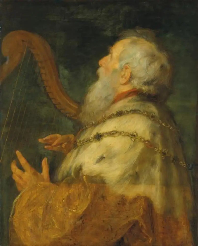Kung David som spelar harpa - Peter Paul Rubens