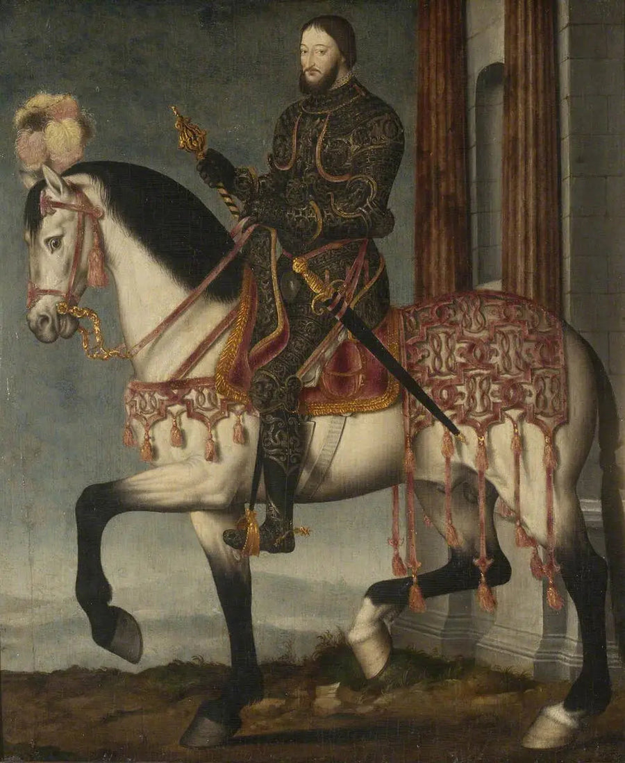 Kung François I, Frankrikes kung (1494-1547) på häst - François Clouet