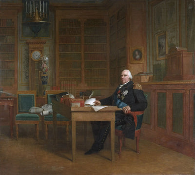 Le roi Louis XVIII dans son cabinet de travail des Tuileries - François Gérard - Alpha Reproduction