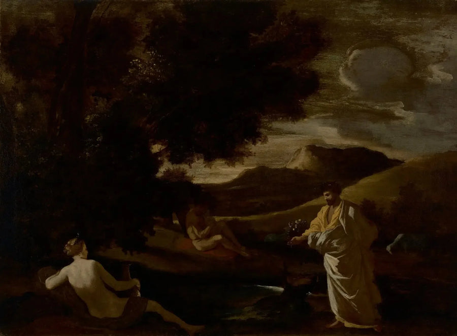 Kung Midas förvandlar en ekgren till guld - Nicolas Poussin