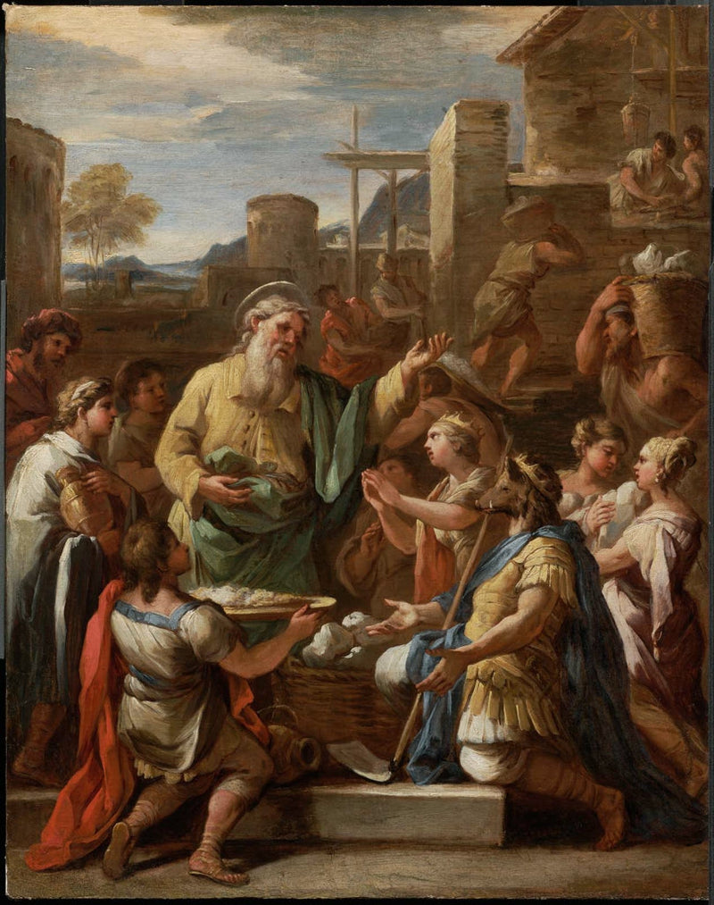 Kungen Tiridate framför helige Gregor den Armeniern - Luca Giordano