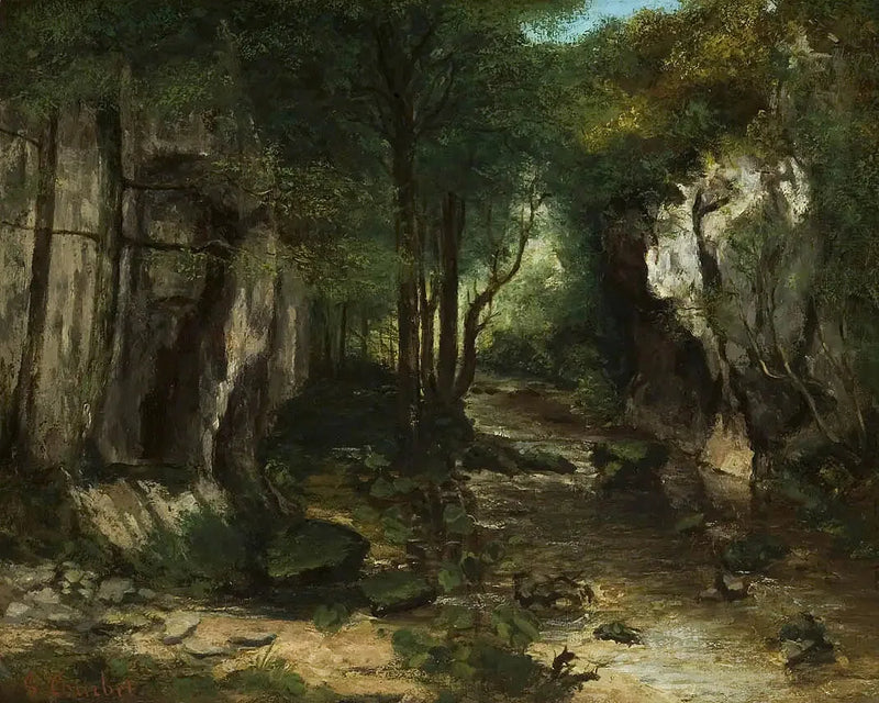 Svartbrunnens bäck - Gustave Courbet